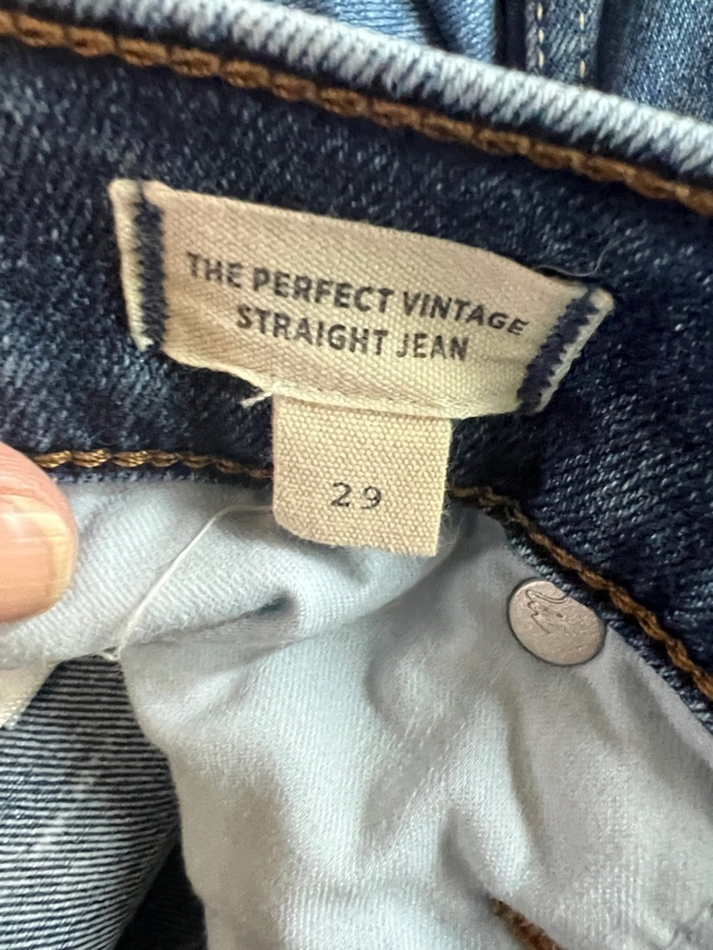 Madewell The Perfect Vintage Straight Jean - Dark Blue